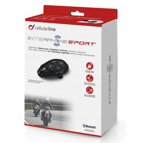 Sistem de comunicare moto Interphone Sport Single Pack FM 2
